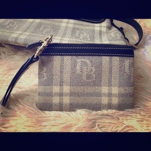 Dooney & Bourke plaid tweed bag & coin purse